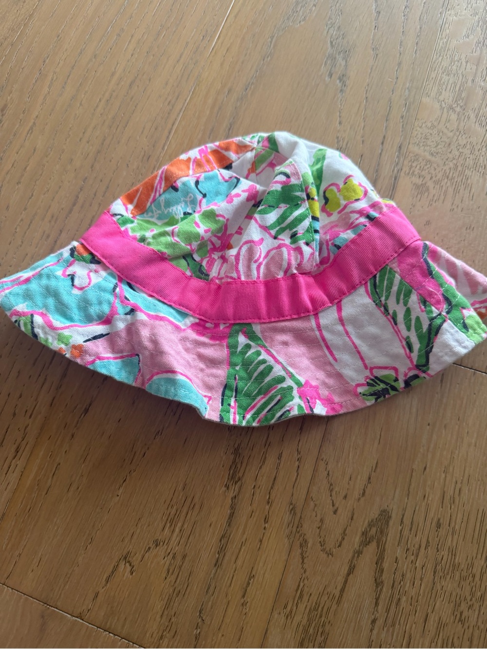 Lilly Pulitzer Baby Bucket Hat - Pink, Green & Aqua Floral